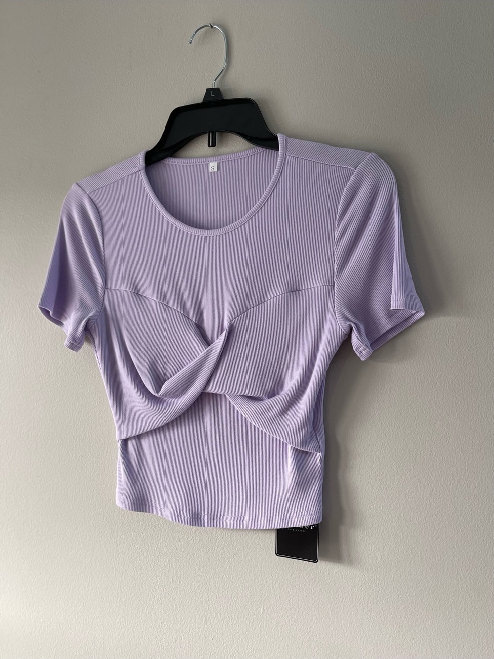 Lilac Twist-Front Women's Tee
